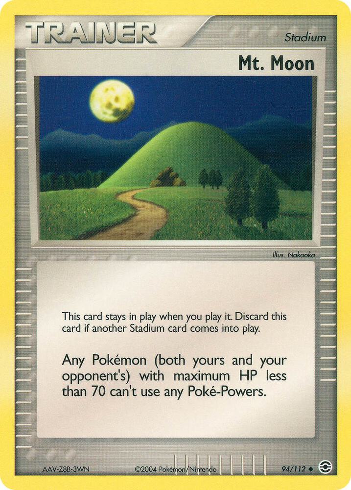 Mt. Moon 94/112 card from FireRed & LeafGreen