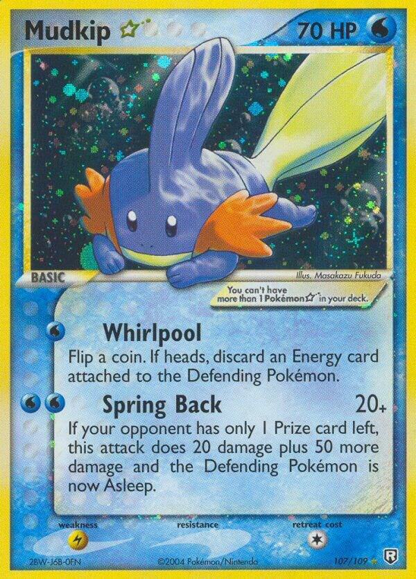 Mudkip Star 107/109 card from Team Rocket Returns