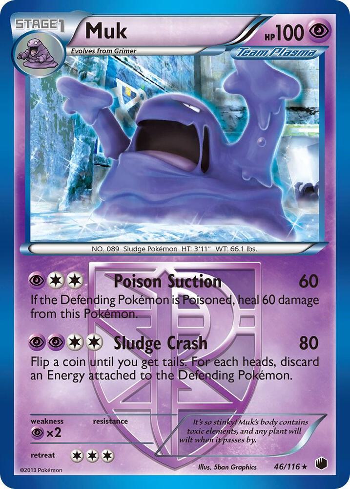 Muk (Team Plasma) 46/116 card from Plasma Freeze