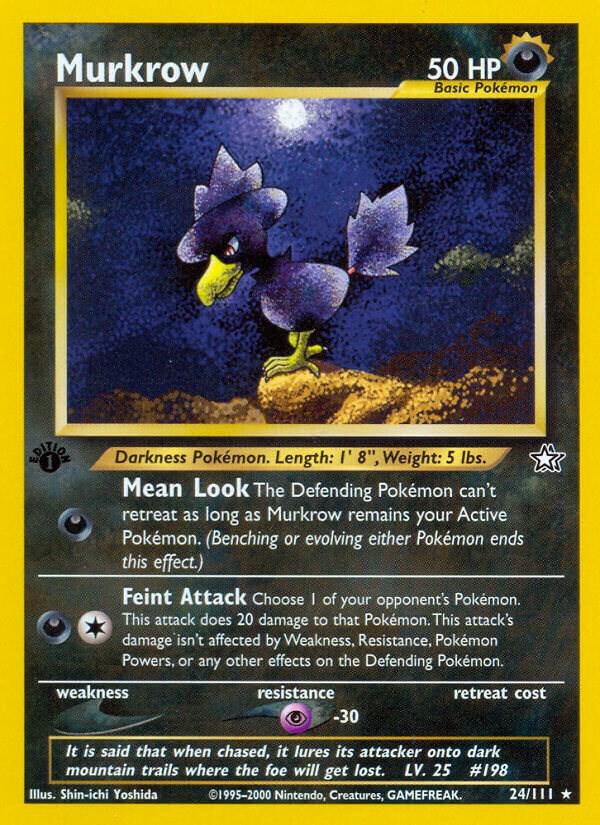 Murkrow 024/111 card from Neo Genesis