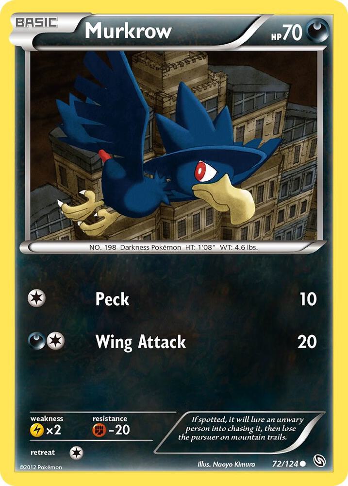 Murkrow 72/124 card from Dragons Exalted