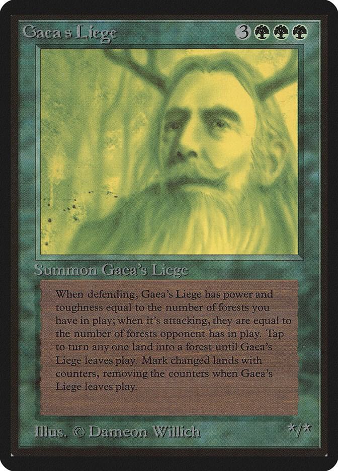 Gaea's Liege card from Beta Edition