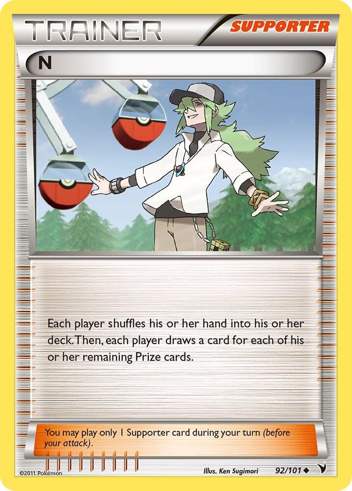 N (Supporter) 92/101 card from Noble Victories