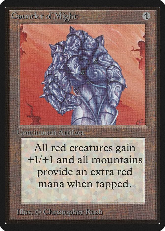 Gauntlet of Might card from Beta Edition