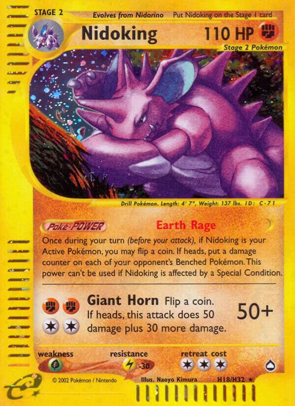 Nidoking (H18) H18/H32 card from Aquapolis
