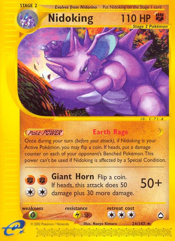 Nidoking (24) 024/147 card from Aquapolis