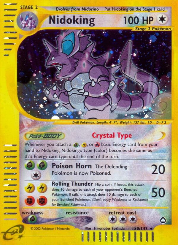 Nidoking (150) 150/147 card from Aquapolis