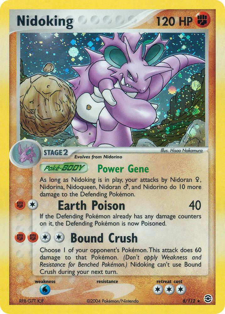 Nidoking 8/112 card from FireRed & LeafGreen