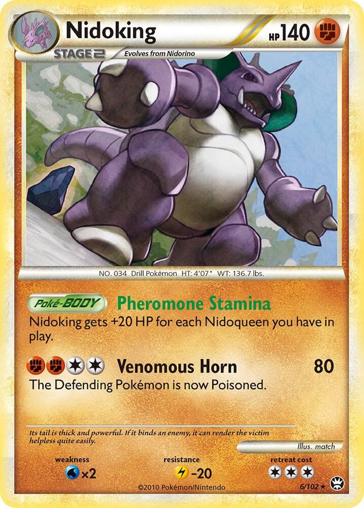 Nidoking 6/102 card from Triumphant