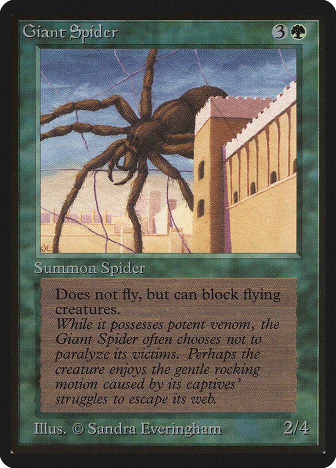 Giant Spider card from Beta Edition