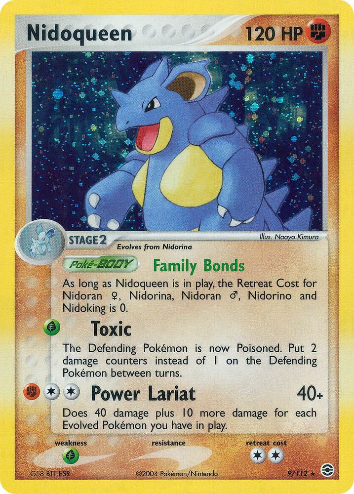 Nidoqueen 9/112 card from FireRed & LeafGreen