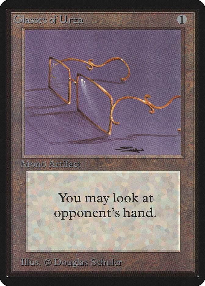 Glasses of Urza card from Beta Edition
