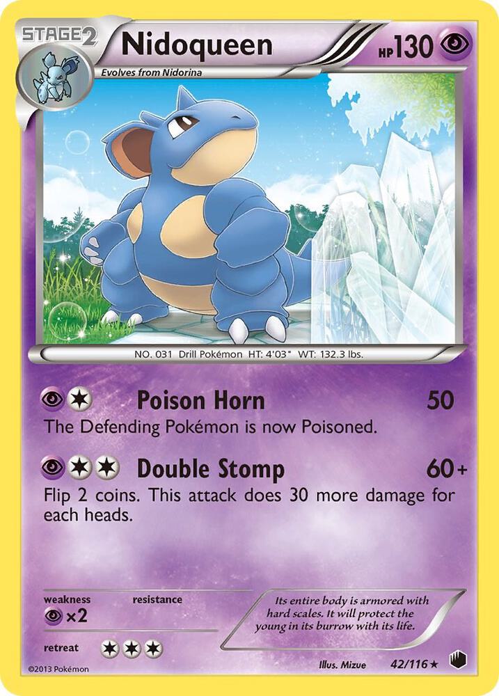 Nidoqueen 42/116 card from Plasma Freeze