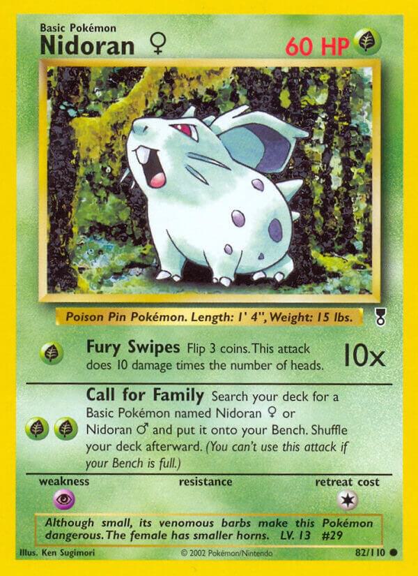 Nidoran F 082/110 card from Legendary Collection