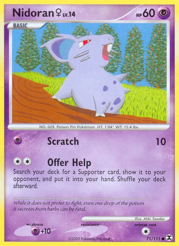 Nidoran F 71/111 card from Rising Rivals