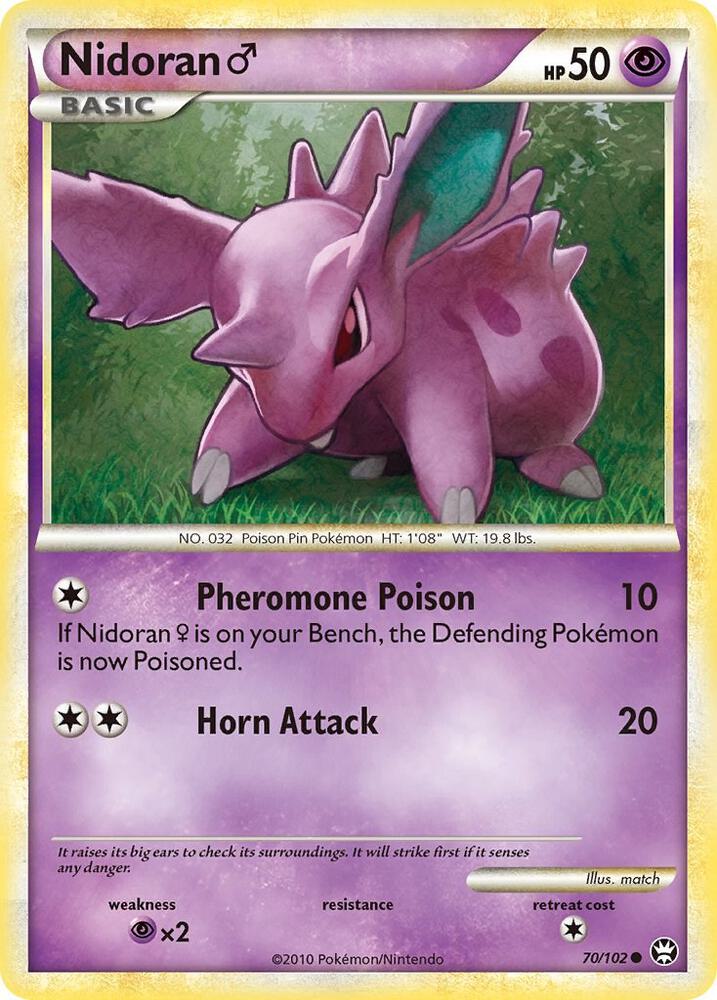 Nidoran M 70/102 card from Triumphant