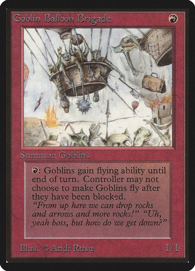 Goblin Balloon Brigade card from Beta Edition