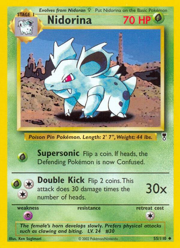 Nidorina 055/110 card from Legendary Collection