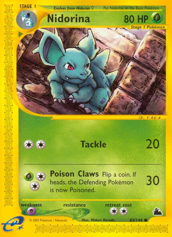 Nidorina 083/144 card from Skyridge