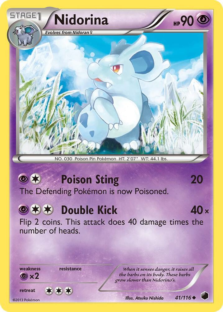 Nidorina 41/116 card from Plasma Freeze