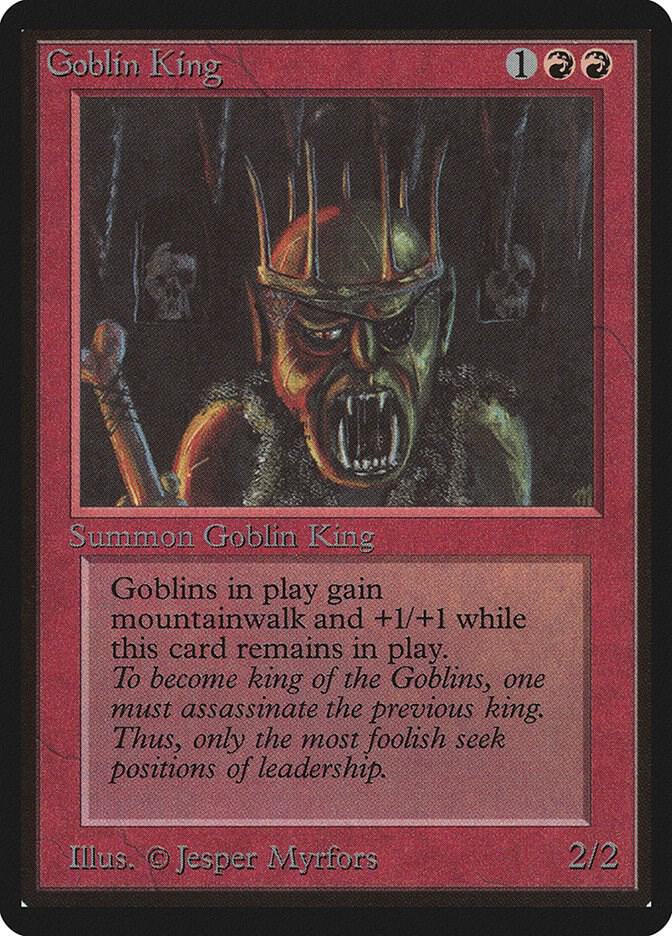 Goblin King card from Beta Edition