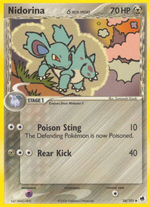 Nidorina (Delta Species) 34/101 card from Dragon Frontiers