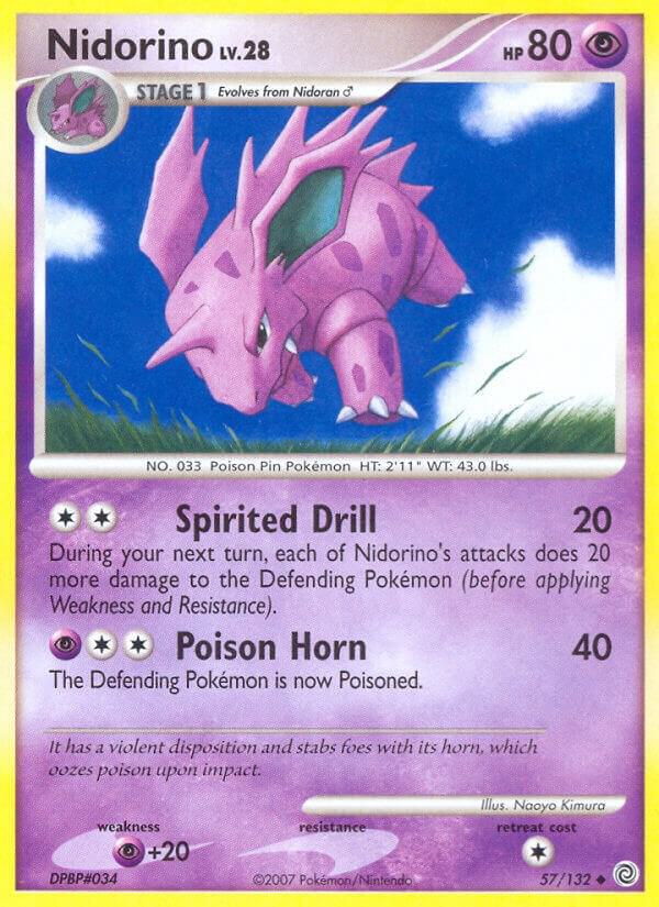 Nidorino 57/132 card from Secret Wonders