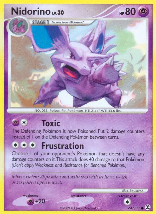 Nidorino 74/111 card from Rising Rivals