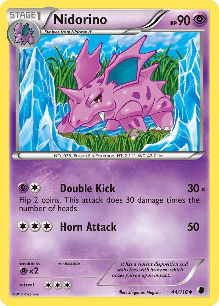 Nidorino 44/116 card from Plasma Freeze