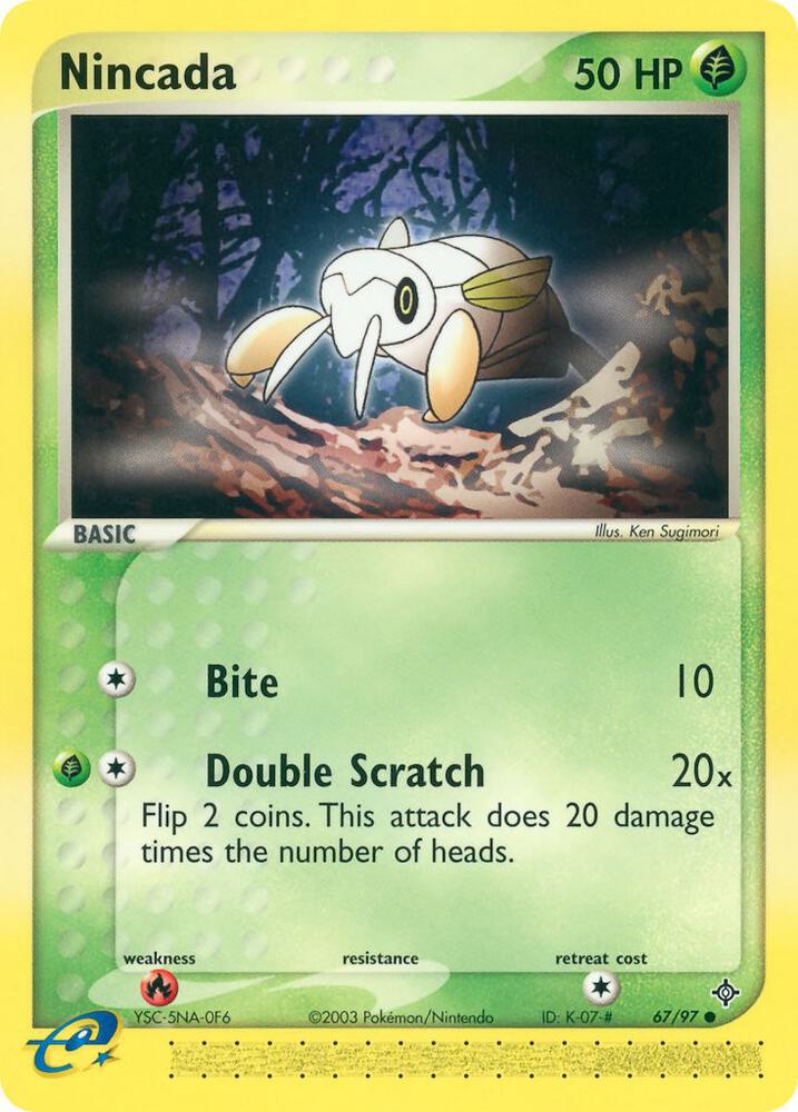Nincada 67/97 card from Dragon