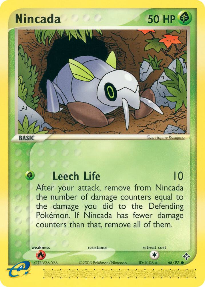 Nincada 68/97 card from Dragon