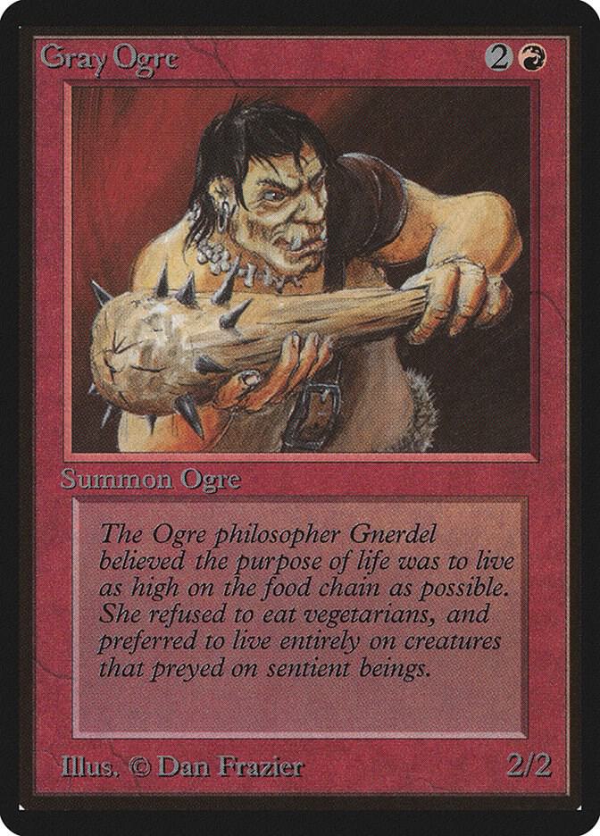 Gray Ogre card from Beta Edition