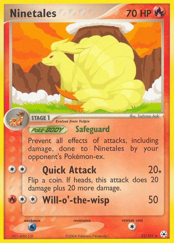 Ninetales 22/101 card from Hidden Legends