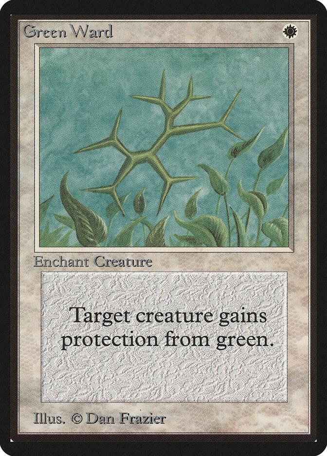 Green Ward card from Beta Edition