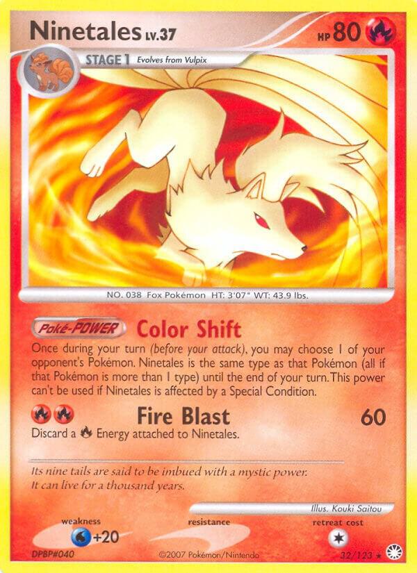 Ninetales 32/123 card from Mysterious Treasures