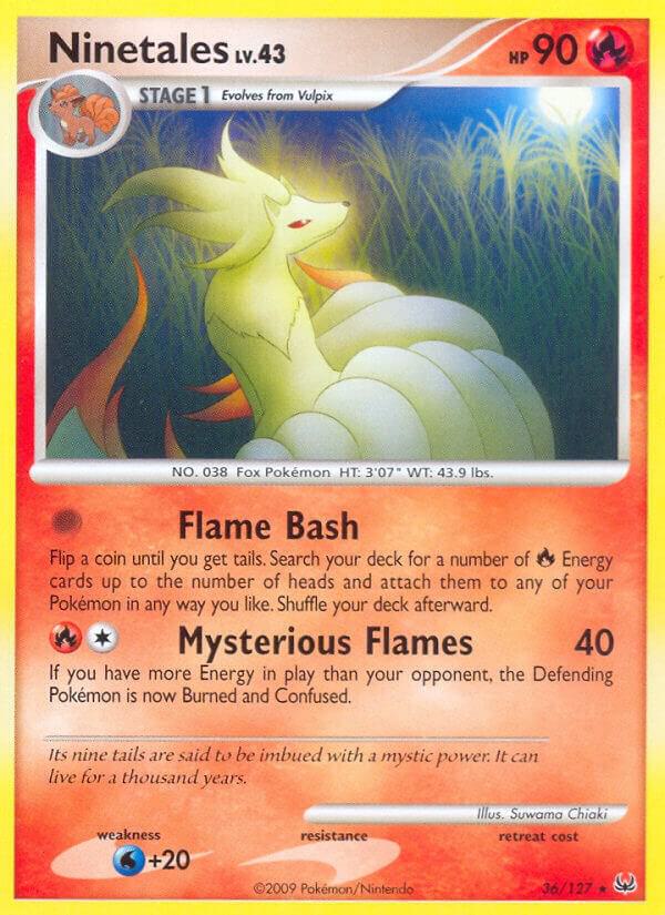 Ninetales 36/127 card from Platinum