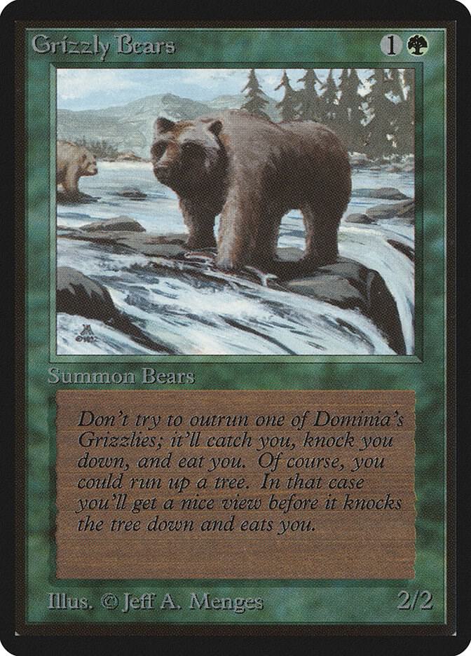 Grizzly Bears card from Beta Edition