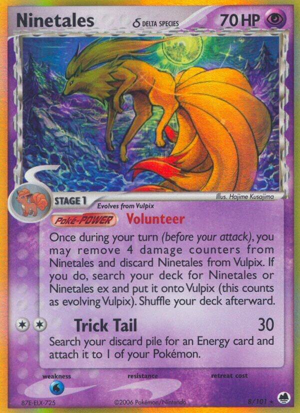 Ninetales (Delta Species) 8/101 card from Dragon Frontiers