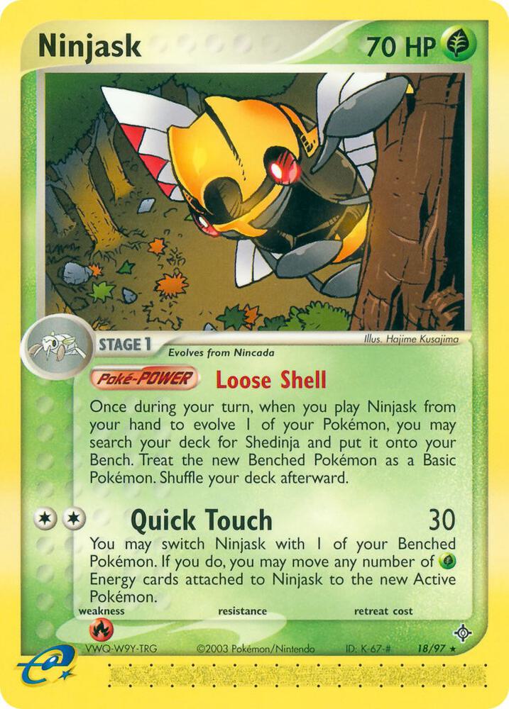 Ninjask 18/97 card from Dragon