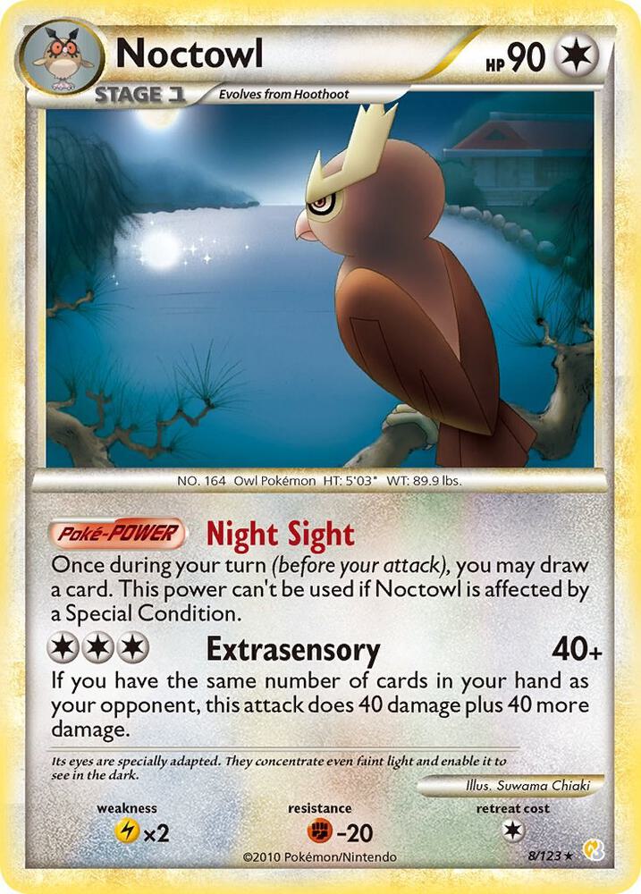 Noctowl 8/123 card from HeartGold SoulSilver