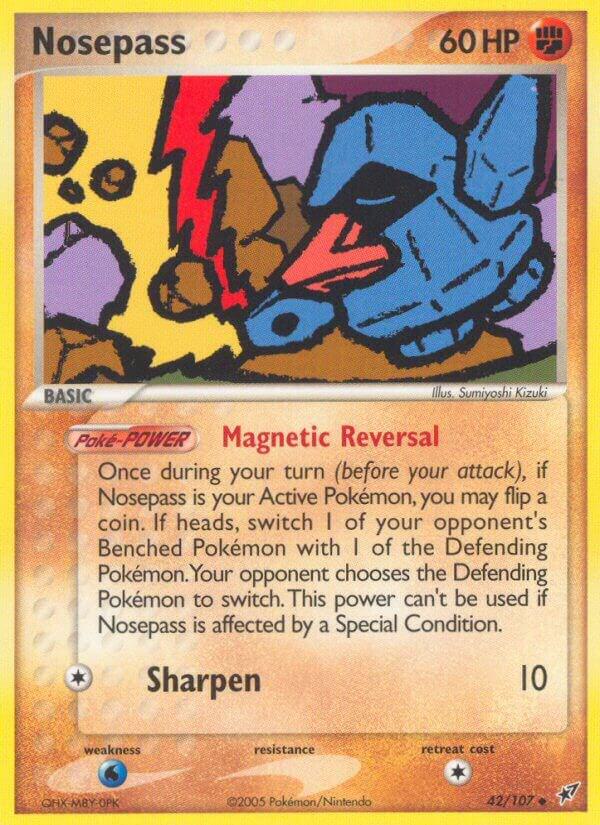 Nosepass 42/107 card from Deoxys
