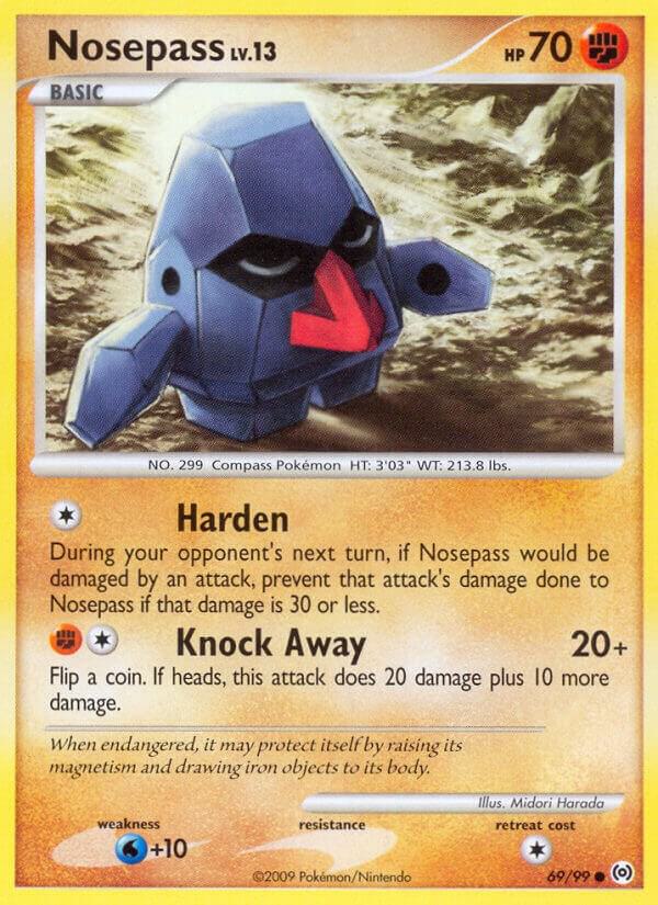 Nosepass 69/99 card from Arceus
