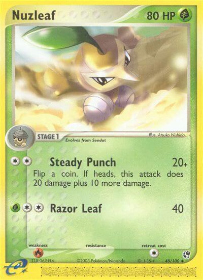 Nuzleaf 48/100 card from Sandstorm