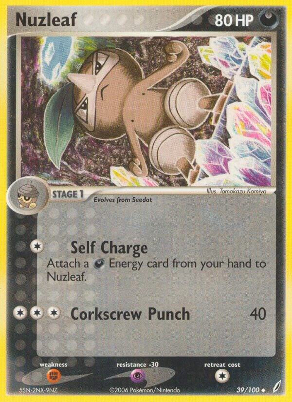 Nuzleaf 39/100 card from Crystal Guardians
