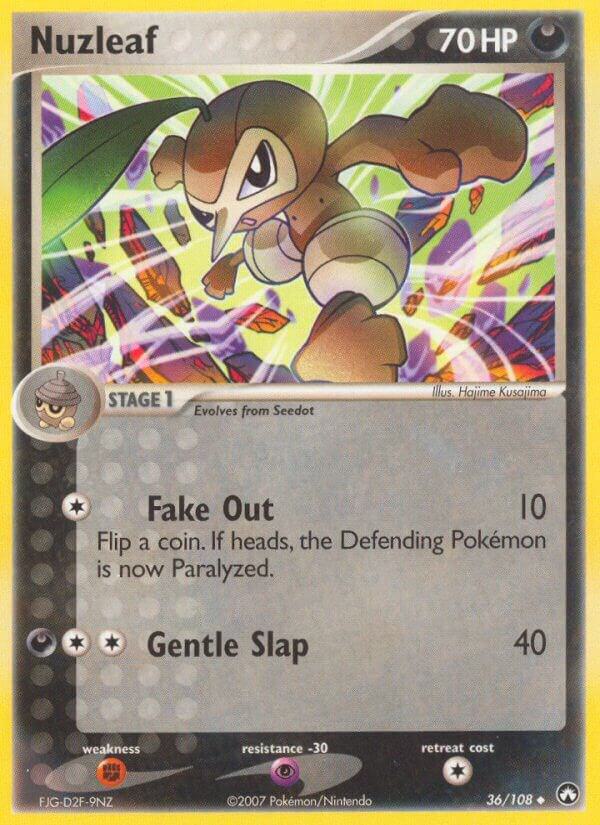 Nuzleaf 36/108 card from Power Keepers
