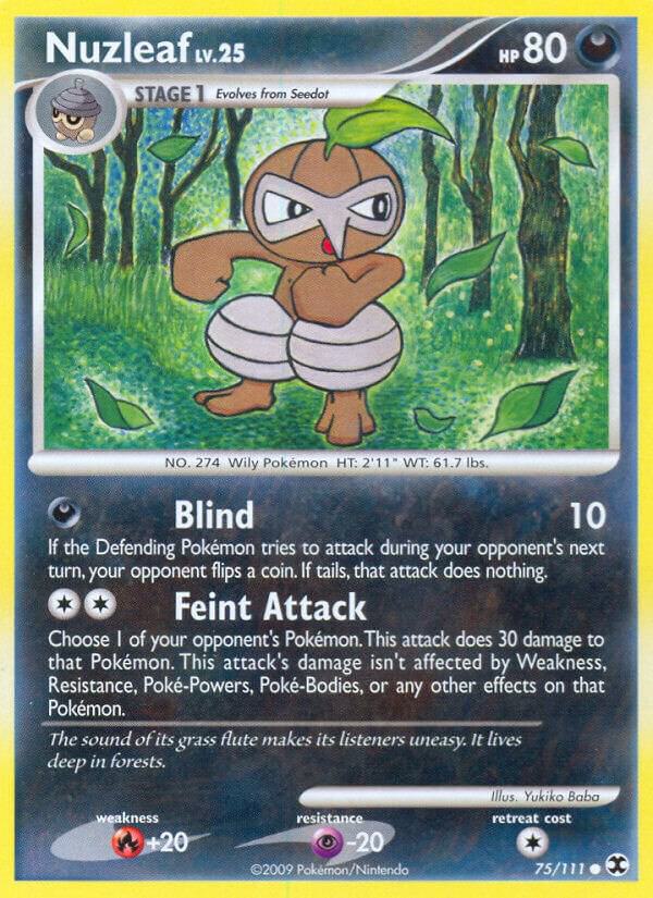 Nuzleaf 75/111 card from Rising Rivals
