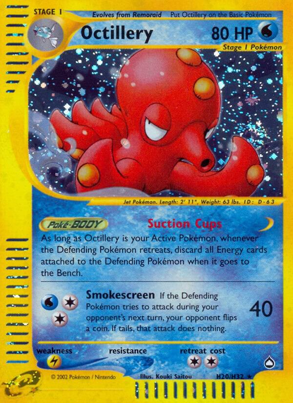Octillery (H20) H20/H32 card from Aquapolis