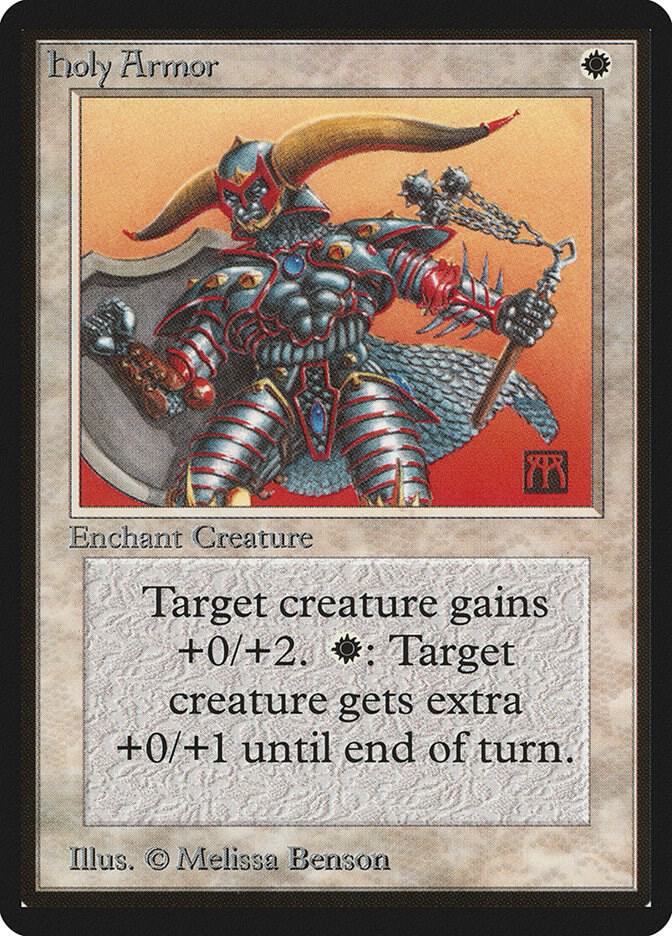 Holy Armor card from Beta Edition