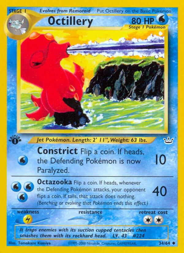 Octillery 34/64 card from Neo Revelation