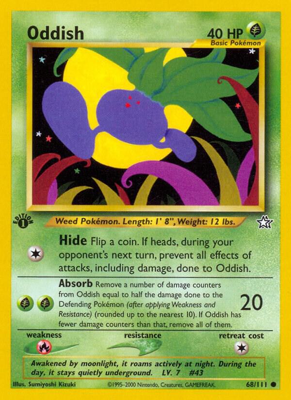 Oddish 068/111 card from Neo Genesis